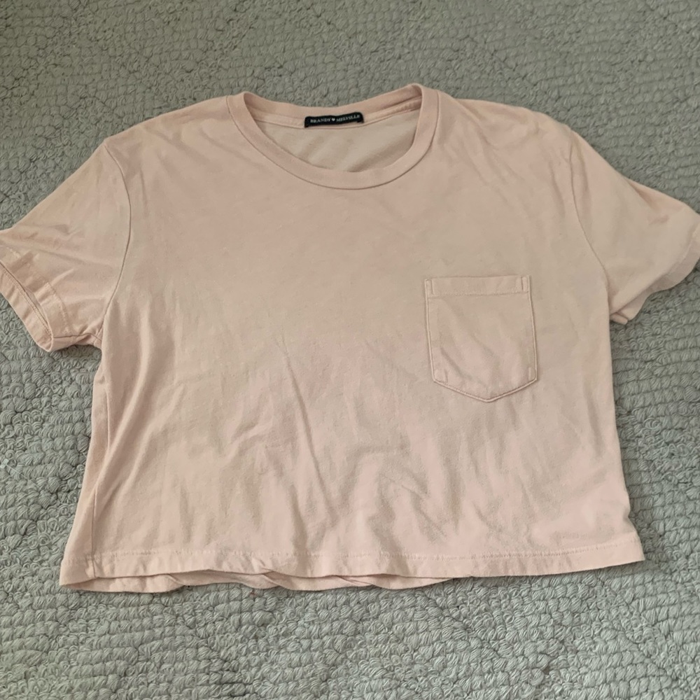 Brandy Melville Cropped Pocket tee